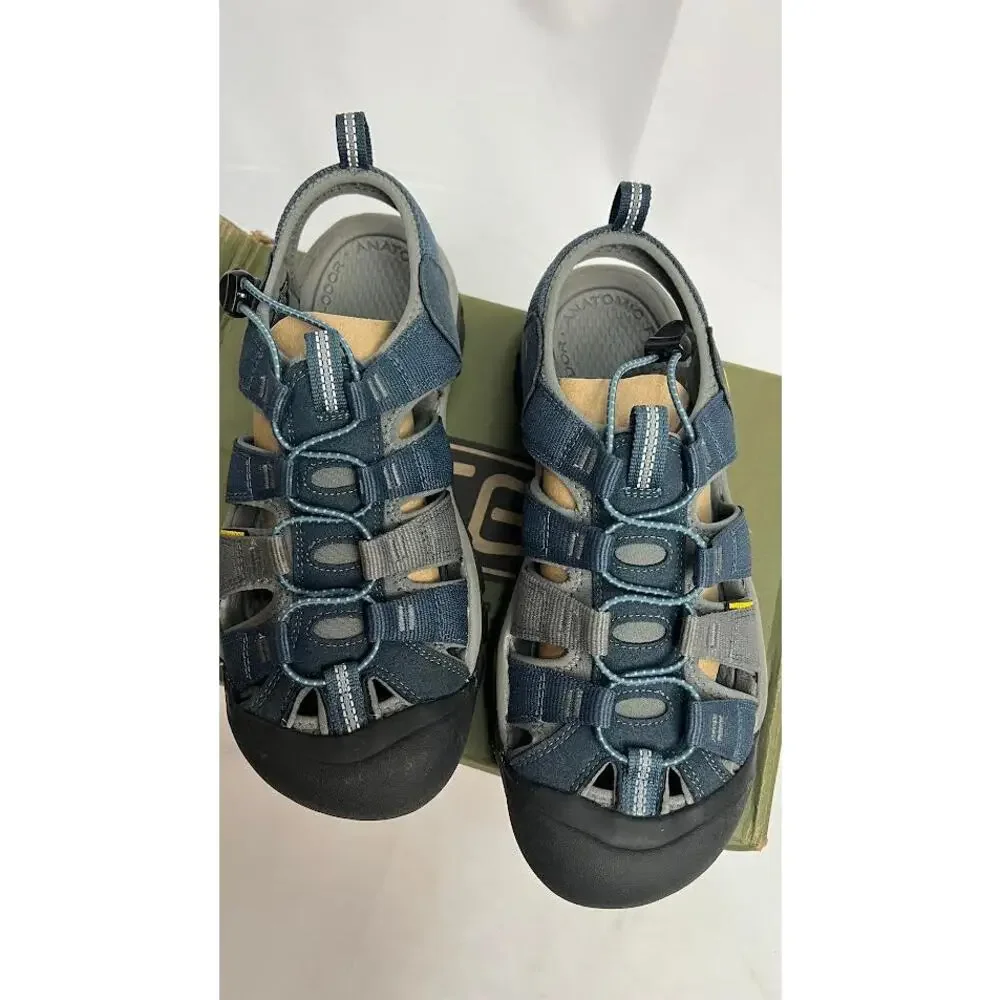 KEEN Men's Newport H2 Closed Toe Water Sandals, Navy Gray, 10.5